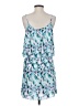 Parker 100% Polyester Print Blue Casual Dress Size S - photo 2