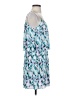 Parker 100% Polyester Print Blue Casual Dress Size S - photo 4