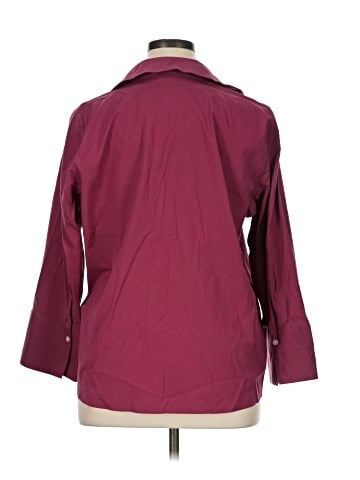 Talbots 3/4 Sleeve Button-Down Shirt (view 2)