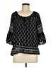 Maurices 100% Polyester Black 3/4 Sleeve Blouse Size M - photo 1