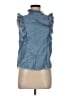 Elan 100% Lyocell Blue Sleeveless Blouse Size M - photo 1