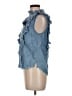 Elan 100% Lyocell Blue Sleeveless Blouse Size M - photo 5