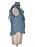 Elan 100% Lyocell Blue Sleeveless Blouse Size M - photo 4