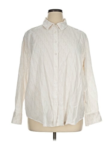 CALVIN KLEIN JEANS Long Sleeve Button-Down Shirt (view 1)