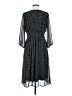 Christopher & Banks 100% Polyester Polka Dots Black Casual Dress Size M - photo 2