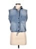 Heartloom Blue Sleeveless Button-Down Shirt Size M - photo 1