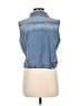 Heartloom Blue Sleeveless Button-Down Shirt Size M - photo 2