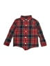 Janie and Jack 100% Cotton Plaid Red Long Sleeve Button-Down Shirt Size 18-24 mo - photo 1