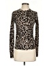 J.Crew 100% Cotton Animal Print Brown Turtleneck Sweater Size S - photo 1