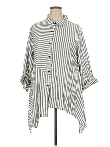 Soft Surroundings 3/4 Sleeve Button-Down Shirt (view 1)