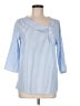 Unbranded Blue 3/4 Sleeve Blouse Size M - photo 1