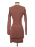 Express Solid Brown Casual Dress Size XS - photo 2