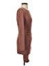Express Solid Brown Casual Dress Size XS - photo 4