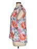The Limited 100% Polyester Floral Pink Short Sleeve Blouse Size XL - photo 5