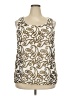 Chico's 100% Polyester Ivory Tank Top Size XXL (4) - photo 1