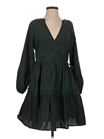 Madewell Crinkle Poplin Wrap Mini Dress (view 1)