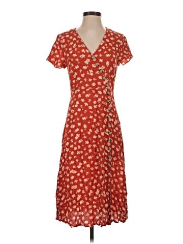 Madewell Button-Wrap Midi Dress (view 1)
