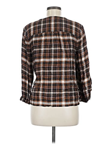 Madewell Plaid Gauze Double-Tie Wrap Top (view 2)