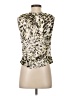 Ann Taylor Animal Print Ivory Sleeveless Blouse Size 0 Petite - photo 2