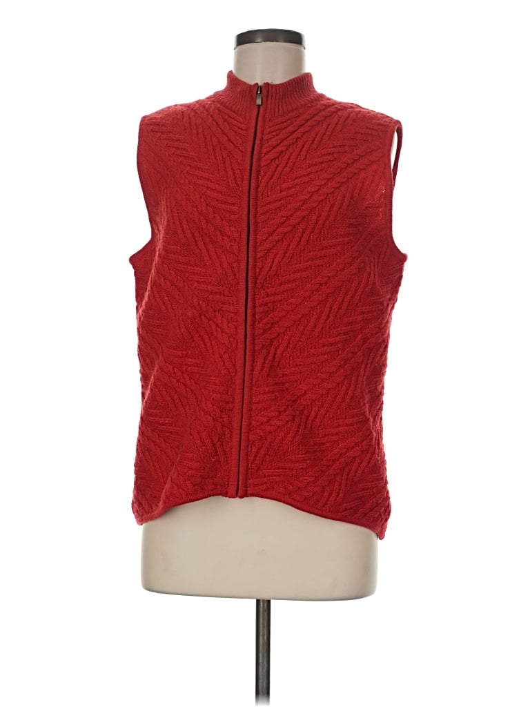Pre-owned Coldwater Creek Sweater Vest In Red