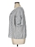 a.n.a. A New Approach 100% Rayon Stripes Silver Short Sleeve Blouse Size XL - photo 5