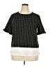 Elle Black Short Sleeve Blouse Size XXL - photo 1
