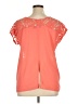Apt. 9 Orange Short Sleeve Blouse Size XL Petite - photo 2