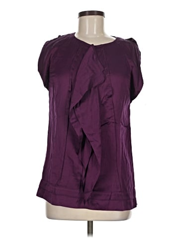 Diane von Furstenberg Short Sleeve Silk Top (view 1)