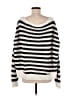 Free People 100% Cotton Stripes White Pullover Sweater Size M - photo 2
