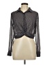 Timing Stripes Black Long Sleeve Blouse Size L - photo 1