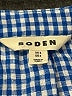 Boden 100% Linen Checkered-gingham Blue Short Sleeve Blouse Size 2 - photo 7