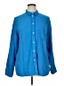 J.Crew Polka Dots Blue Long Sleeve Button-Down Shirt Size 16 - photo 1