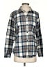 L.L.Bean Plaid Blue Long Sleeve Button-Down Shirt Size S - photo 1