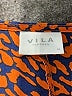 Vila 100% Polyester Print Orange Casual Dress Size EU 44 / US 14 - photo 4