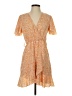 Shein 100% Polyester Paisley Orange Casual Dress Size 4 - photo 1