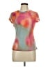 Bar III Tie-dye Orange Short Sleeve Top Size L - photo 1