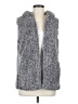 CoffeeShop 100% Polyester Gray Faux Fur Vest Size M - photo 1