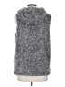 CoffeeShop 100% Polyester Gray Faux Fur Vest Size M - photo 2