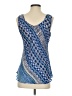 Nic + Zoe 100% Polyester Blue Tank Top Size S (petite) - photo 2