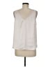 Ann Taylor LOFT 100% Polyester Ivory Sleeveless Blouse Size M - photo 2