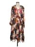 Sundance 100% Cupro Print Brown Cocktail Dress Size M - photo 1