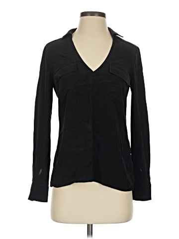 GUESS by Marciano Long Sleeve Silk Top (view 1)