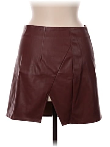 Tinseltown Faux Leather Skirt (view 2)