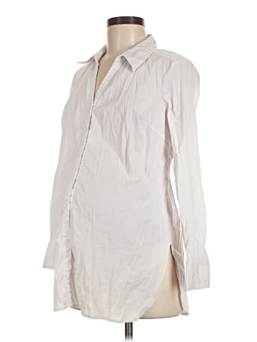 Motherhood Long Sleeve Button-Down Shirt (view 1)