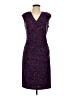 Chaps Paisley Purple Cocktail Dress Size L - photo 1
