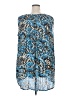 Roaman's Print Blue Sleeveless Blouse Size 18W - photo 2