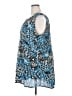 Roaman's Print Blue Sleeveless Blouse Size 18W - photo 5