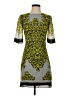 Milly 100% Silk Graphic Gray Cocktail Dress Size 4 - photo 1