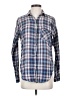 Current/Elliott Plaid Blue Long Sleeve Button-Down Shirt Size XS (0) - photo 1