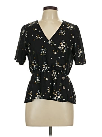 Pink Rose Short Sleeve Blouse (view 1)
